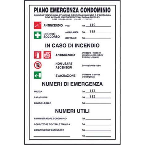 Piano emergenza per condominio