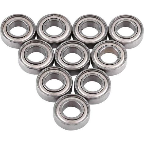 688ZZ Paquete de 10 rodamientos de bolas metálicos de doble blindaje de 8 x 16 x 5 mm