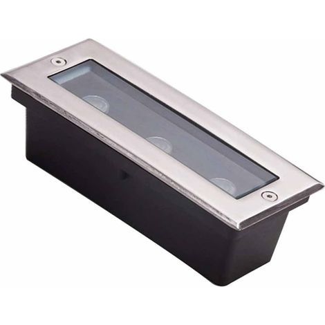 Spot Encastrable LED Extérieur - Lampe Enterrée, 3W, Étanche IP65, Éclairage Rectangulaire 12V Pour Jardin, Terrasse (Blanc Chaud) (1/5)