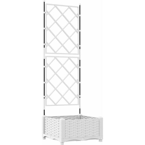Maison Exclusive - Vaso da giardino Bianco 40 x 40 x 125,5 cm Plastica