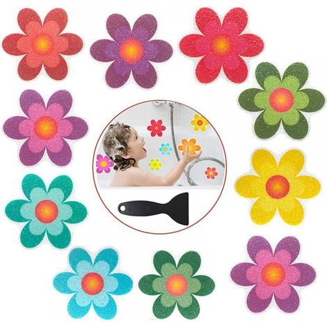 Anti-slip floor stickers for bathtubs and showers, 20 pieces, with high-quality scrapers (1/5)