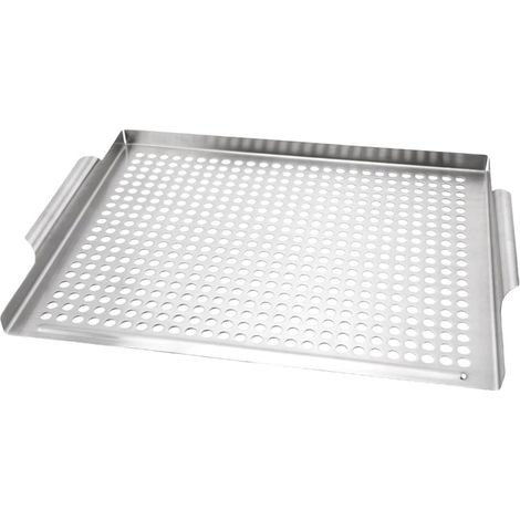 Basket de barbecue en acier inoxydable plateau de barbecue de légumes rectangulaires (1/5)