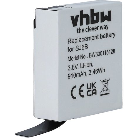 vhbw Akku kompatibel mit Sjcam SJ6 Legend Videokamera Camcorder (910 mAh, 3,8 V, Li-Ion) (1/5)