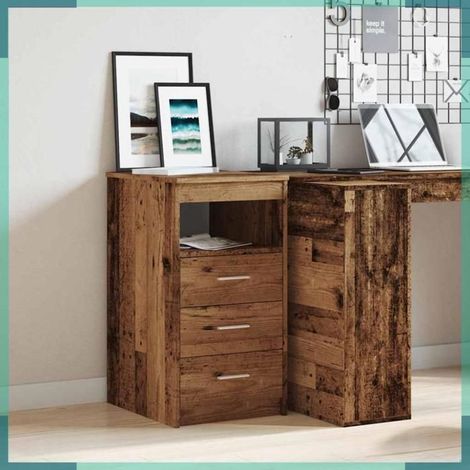 856004 Armoire à tiroirs vieux bois 40x50x76 cm bois d'ingénierie (1/5)