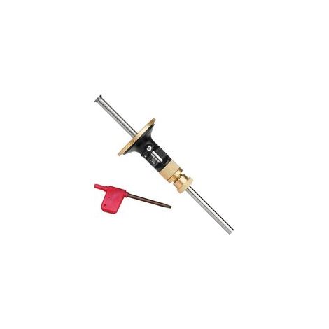Jauge de marquage de roue avec clé T15, 0,2 mm, kit de jauge de marquage de roue léger, micro ajusteur pour travail du bois (noir + or, taille : 21,6 x 5,8 cm)