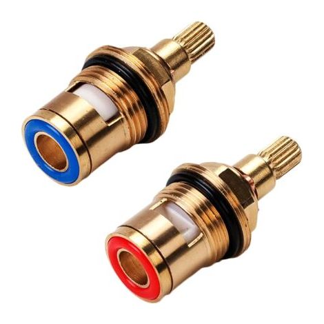 Lot de 2 cartouches à disque en céramique pour robinet de salle de bain ou de cuisine (51 x 18 mm) (1/4)