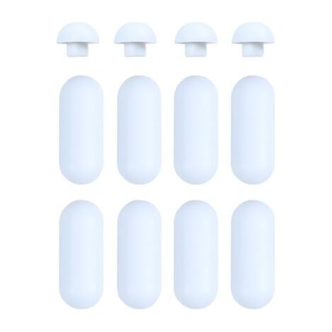 QORVA-Accessoires pour siège de toilette : 8 coussins de siège blancs + 4 coussins de couvercle, protège-siège de toilette.