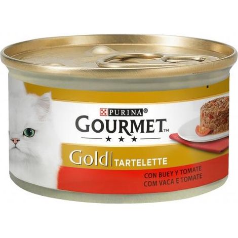 ALIMENTO GATOS GOURMET GOLD TARTALLETTE BUEY Y TOMATE 85GR. (1/3)