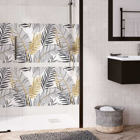 Film occultant pour fenêtres 40x200cm – Feuilles de palmier chic – Limite visibilité et laisse passer lumière douce (1/5)
