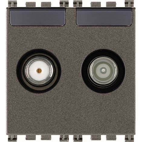 VIMAR - 19302.01.M Presa TV-RD-SAT diretta 2 uscite Metal