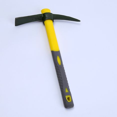Hachette de désherbage de 38 cm (15 pouces), monobloc, forgée à chaud, manche en fibre de verre recouvert de plastique