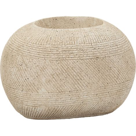 Vase Gagameha Dmora, en Résine Blanc Marbre (1/5)
