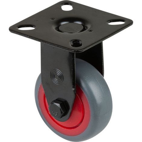 Bockrolle 50mm 50kg Gummi Kugellager 54x54mm BS ROLLEN (1/2)