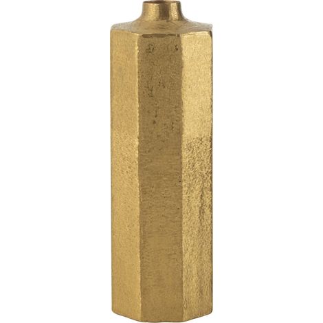 Vase octogonal en métal doré - Doré (1/3)