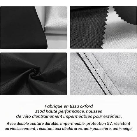 Housse Protection Velo Cargo Bache Velo Impermeable Exterieur Housse Vélo Cargo avec Bandes Réfléchissantes 420D Oxford Protection pour Vélos de Charge à Deux Roues 270x75x100cm (1/4)
