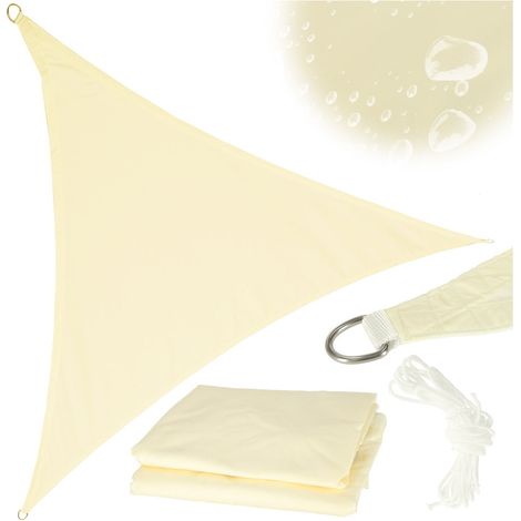 Terrassen sonnensegel 4x4x4m dreieck beige