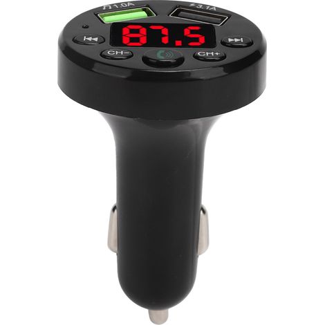 Adaptateur FM Bluetooth 5.0 Voiture, Lecteur MP3 Modulateur, Double USB Charge Rapide, Transmetteur Auto (1/5)