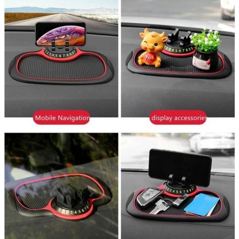 Tapis Antidérapant Pour Téléphone - Support Rotatif 360° - Organisateur De Voiture Multifonction - 1 Pièce (1/4)