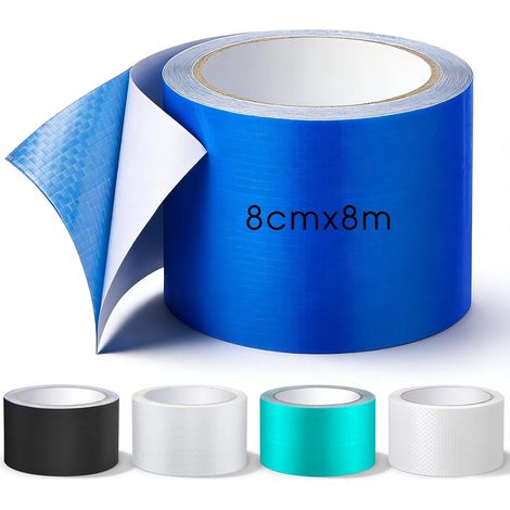 Ruban de Bâche PE Adhésive Imperméable Kit, Bleu Réparation Bâche Etanche (1/5)