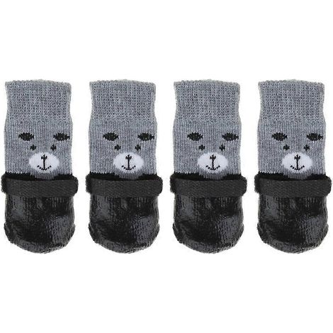 Wasserdichte, rutschfeste Hundesocken für draußen, schwarze wasserdichte Hundeschuhe Größe L, schützende Hundepfotensocken, rutschfeste Hundepantoffeln für Spaziergänge.