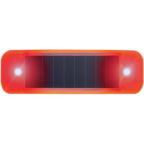 Lampe de signalisation solaire LED de sécurité nocturne, indicateur lumineux LED à économie d'énergie, alarme antivol pour voiture et moto, orange (1/5)