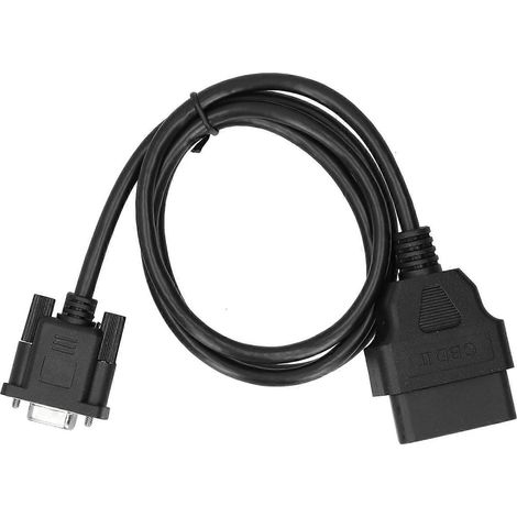 16-poliger OBD2-zu-RS232-DB9-Kfz-Diagnoseschnittstellenadapter-Verlängerungskabelanschluss