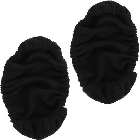 Lot de 2 housses de protection épaisses pour accoudoirs de chaise de bureau avec élastique (noir) (1/5)