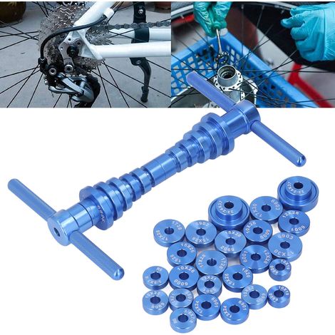 Kit d'outils pour montage de roulements de moyeu de vélo, base de roue libre, outil de pression pour boîtier de pédalier, kit d'outils pour cadre de vélo semi-rigide (1/5)