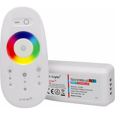 Controlador RGB 12-24Vdc 10Amp Max 2,4Ghz Con Mando