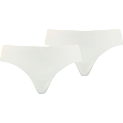 Puma SEAMLESS 2er-Pack Damen-Tanga, weiß, 93502203, Größe XL