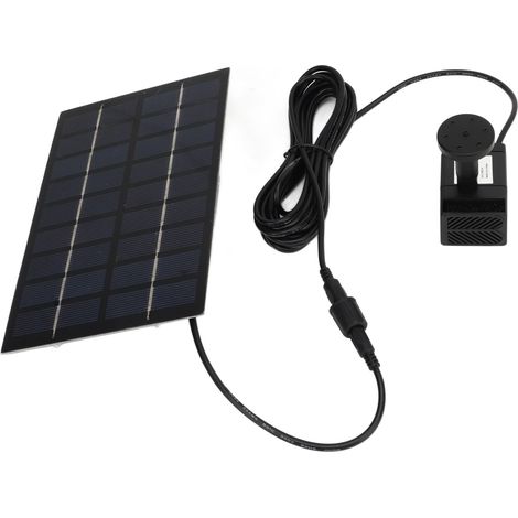 Kit Pompe Solaire 9V 1,8W avec Filtre Anti-Colmatage, Montage Facile, Pompe de Bassin avec Buses pour Décoration Jardin et Piscine (1/5)