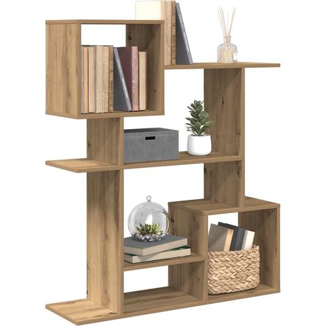 vidaXL Room Divider Bookcase Artisan Oak 92x29x112 cm Engineered Wood (1/5)