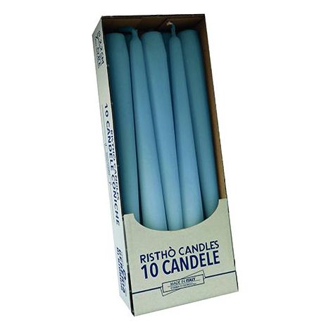 Cereria Di Giorgio Candele Coniche Ø 2,2 cm H. 25 cm (10 pz) - Dusty Blu