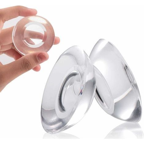 9 pièces en silicone mur porte Bumper Protector, auto adhésif transparent porte Stopper Pads Bouton, mur en caoutchouc souple réutilisable Protecteurs Shield pour prévenir les dommages au Cabinet, poi (1/5)
