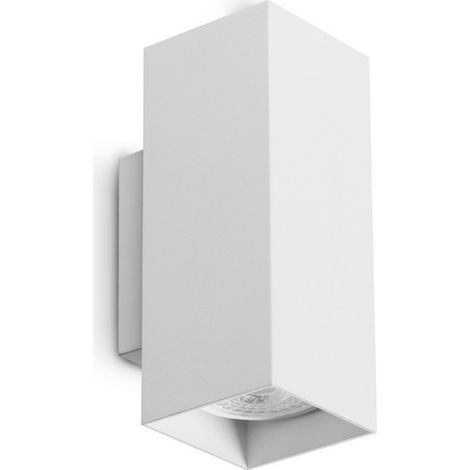 Ideal Lux LOOK Applique murale carrée blanche à ampoules GU10 (haut et bas)