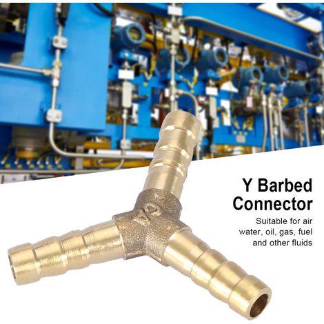 Raccord en laiton 3 voies en Y pour tuyau, connecteur barbelé gaz eau air, diamètre extérieur 6mm, lot de 4 pièces (1/5)