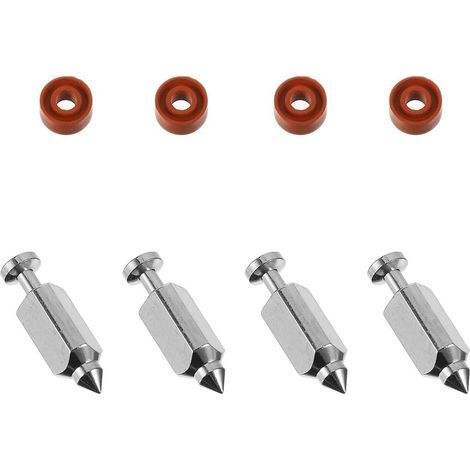 Schwimmerventil-Set aus Stahl für Rasenmäher, 1 Set, kompatibel mit Rasenmähermotoren, robustes Vergaserzubehör (1/4)