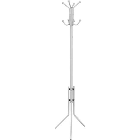 Porte-manteau autoportant en métal blanc (1/5)