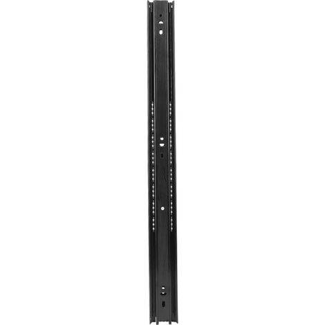 1 paire de glissières à billes en acier de 50,8 cm (20 pouces) pour tiroirs de placards de cuisine et de chambre à coucher, noires (1/5)