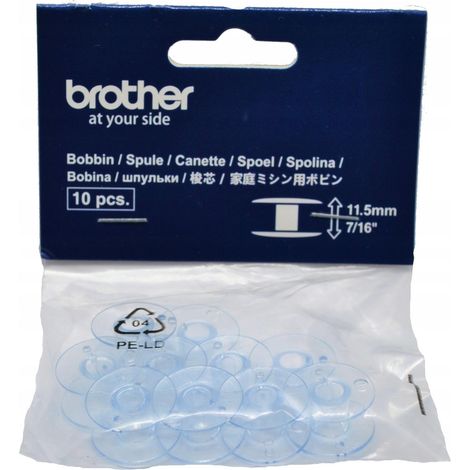 Bobinas de costura Brother XA5539151 plástico 11,5 mm 10 unidades