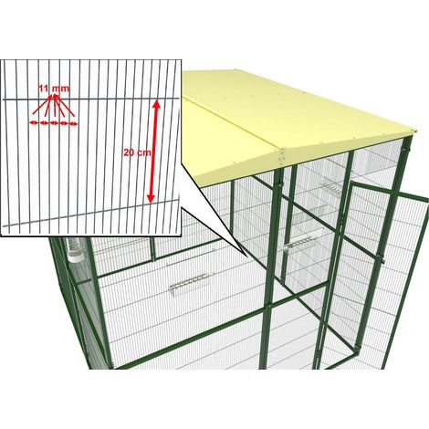 Volière pour petits oiseaux 4m² – Hauteur 195 cm – Maille acier résistante à la corrosion – Porte avec cadenas de sécurité – Imor (1/5)