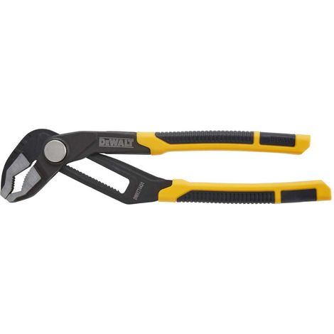 Dewalt – Pince multiprise 250 mm – Mécanisme Push-Lock – Mâchoires en V pour accès facile – Poignée bi-matière ergonomique