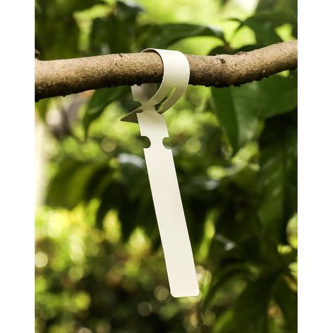 300 Pieces Plastic Garden Tags, Hanging Vegetable Garden Sign, 2 x 21 cm, White (1/5)