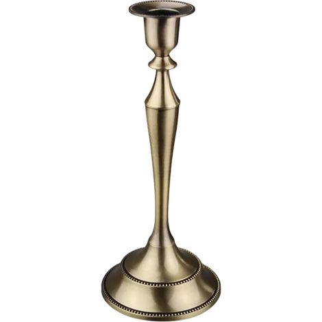1 Bougeoir, métal doré argenté cuivré, style rétro épuré, décoration table mariage bar (1/5)