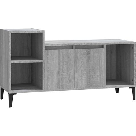 Meuble TV, Étagère TV, Meuble de Salon, Sonoma gris 100x35x55 cm Bois d'ingénierie OIB9230E (1/5)