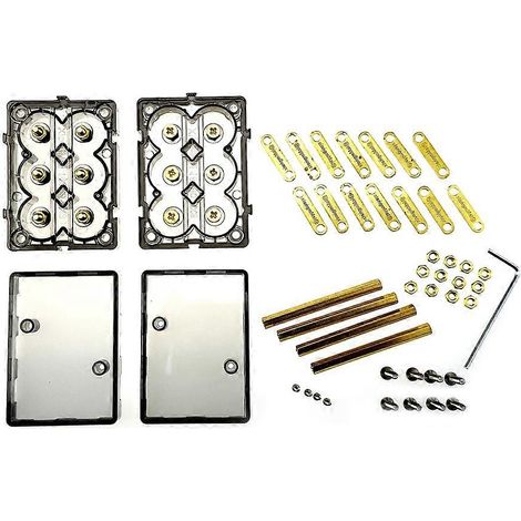 Boîtier de batterie à montage DIY, support de batterie pour kit de stockage d'énergie 12V 24V 48V, compatible avec les batteries haute intensité 21700-6 (1/5)