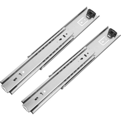 TEHAUX Lot de 2 glissières à billes extension complète et fermeture en (1/5)