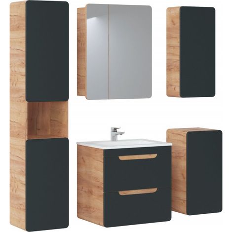 Ensemble complet salle de bain meuble vasque 60 cm + 4 éléments - Archipel Cosmos - Livraison gratuite
