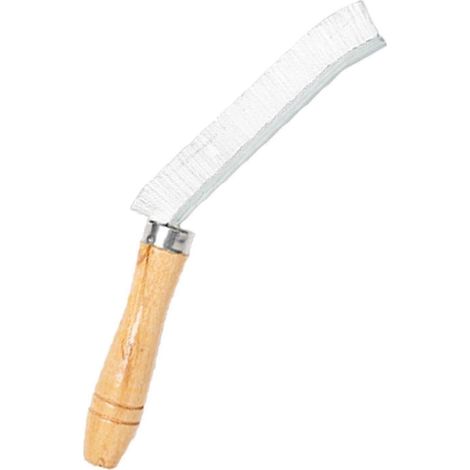 Brosse de nettoyage de rainures manuelle, brosse pour fentes, brosse multifonctionnelle avec manche en bois pour le nettoyage des rainures de fenêtres, carrelage, douche, lavabo, cuisine-White