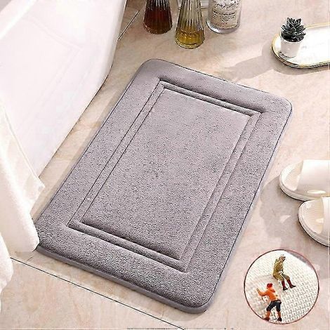 Tapis de sol antidérapant épais i4x pour salle de bain et cuisine - Gris Rebound 40x